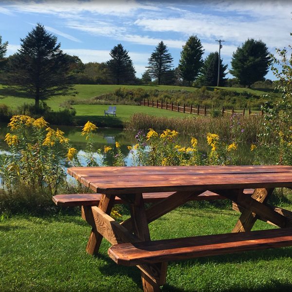 Outdoor patio seating